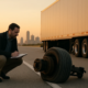 Dallas truck accident lawyer brake failure investigation beside a commercial truck